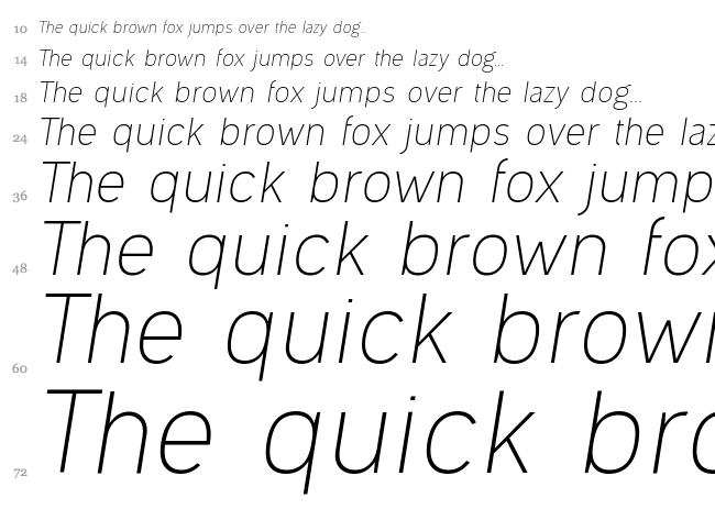 Ogonek Unicase font waterfall
